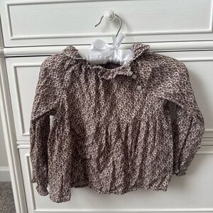 Bonpoint Floral Long Sleeve Kids Top 3t